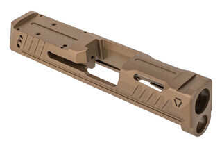 Flat Dark Earth Strike Slide for SIG Sauer P365 is optic cut for Shield RMS style red dots